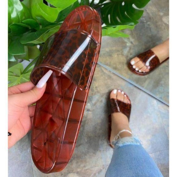 Comfy Jelly Slides in Tortoise - Picture 6 of 6